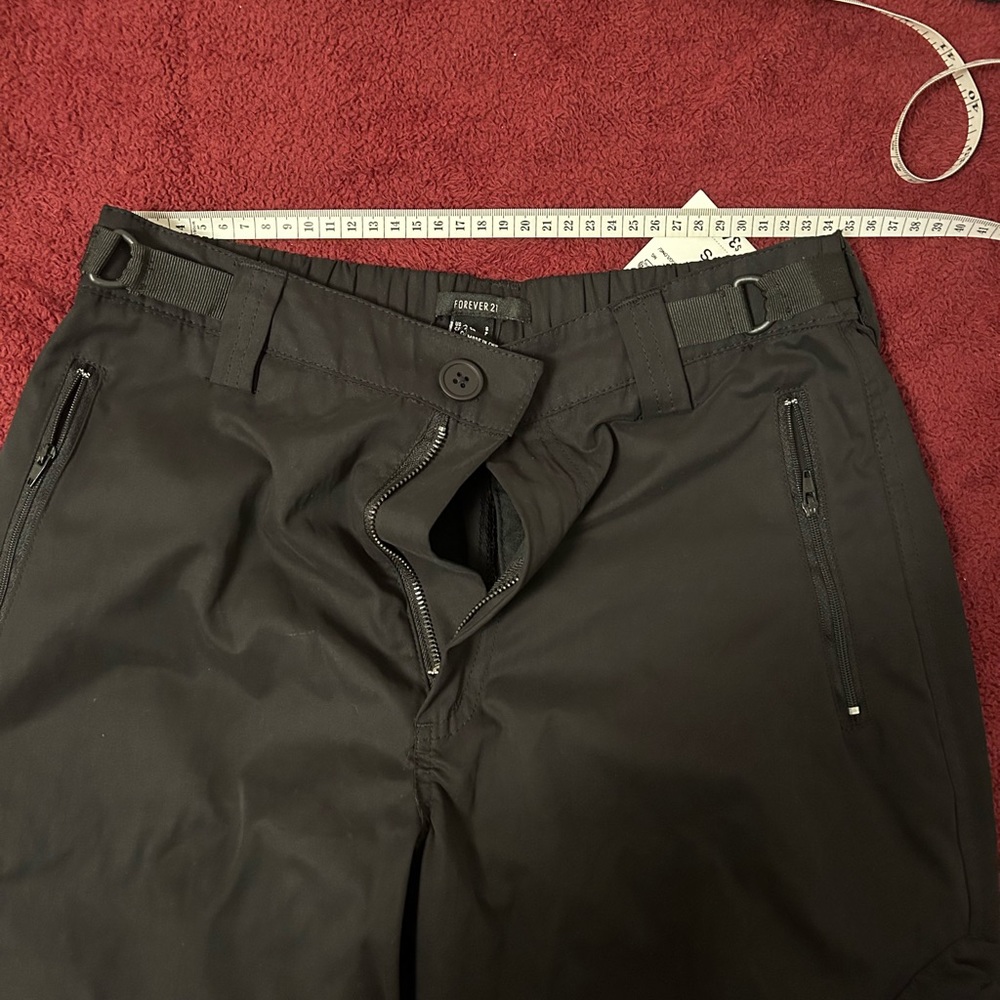 Forever 21 black cargo pants, size 4 US